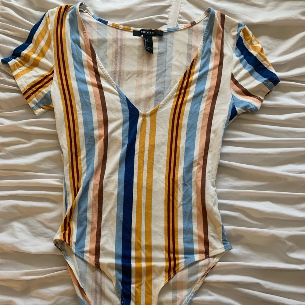 striped bodysuit